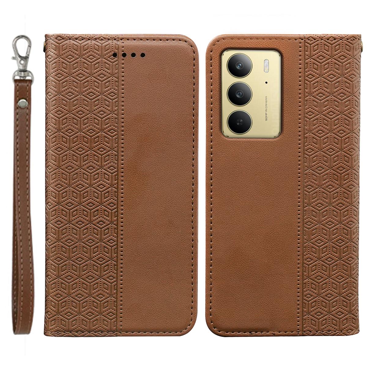 For Realme C75 Wallet Phone Case Strong Magnetic Checkered Pattern Imprint Leather Flip Cover Brown
For Realme C75 Wallet Phone Case Strong Magnetic Checkered Pattern Imprint Leather Flip Cover Brown