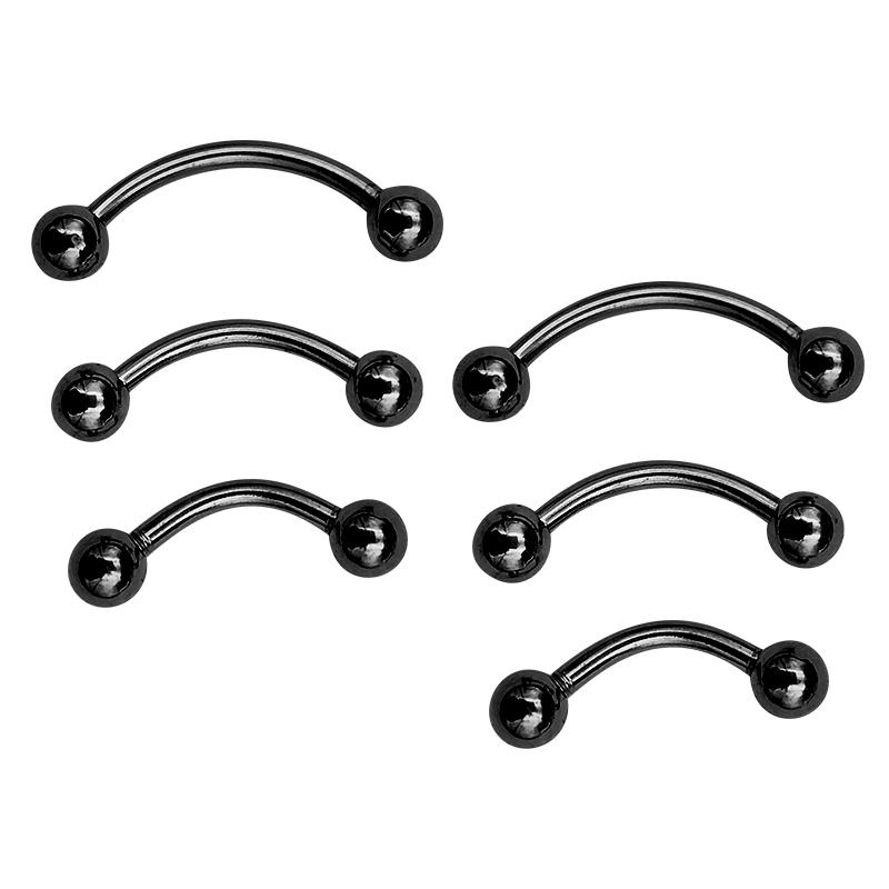 6Pcs Eyebrow Piercing Banana Shape Lip Ring Stainless Steel Curved Barbell Stud Helix Navel Cartilage Earring Body Zircon чорний
6Pcs Eyebrow Piercing Banana Shape Lip Ring Stainless Steel Curved Barbell Stud Helix Navel Cartilage Earring Body Zircon чорний