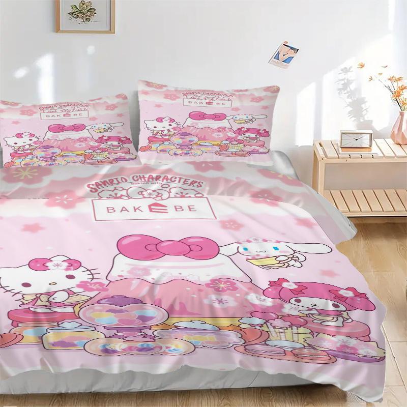 3 шт. Комплект постельного белья Cinnamoroll My Melody Hello Kitty, Включает 1 пододеяльник и 2 наволочки, Без наполнителя, Мягкий и удобный для дома и спальни 135x200cm
3 шт. Комплект постельного белья Cinnamoroll My Melody Hello Kitty, Включает 1 пододеяльник и 2 наволочки, Без наполнителя, Мягкий и удобный для дома и спальни 135x200cm