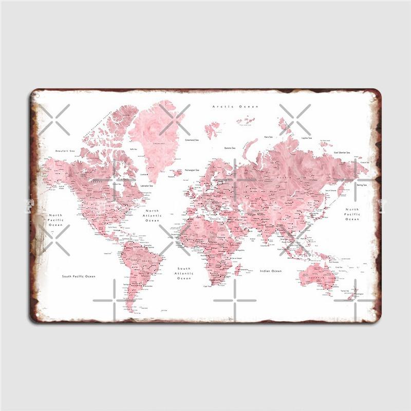 Light Pink And Muted Pink World Map With Cities Poster Metal Plaque Cinema Kitchen Bar Cave Printing Wall Decor Tin Sign Poster 20x30cm(7.8x11.8inch)
Light Pink And Muted Pink World Map With Cities Poster Metal Plaque Cinema Kitchen Bar Cave Printing Wall Decor Tin Sign Poster 20x30cm(7.8x11.8inch)
