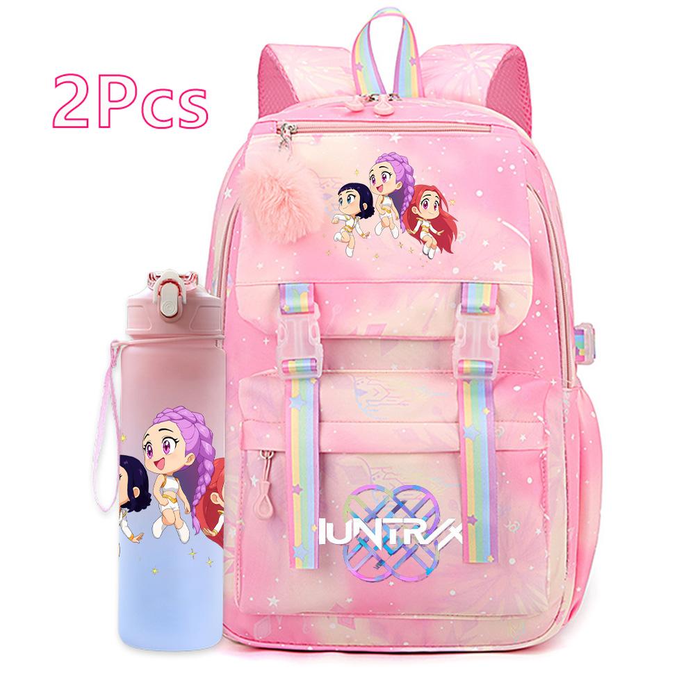 2Pcs/set Cartoon K-pop Printed Backpack with 750Ml Water Bottler Large Capacity Travel Bag for Teenager Girl Boy waterproof Bookbag Kid Gift Rucksak
2Pcs/set Cartoon K-pop Printed Backpack with 750Ml Water Bottler Large Capacity Travel Bag for Teenager Girl Boy waterproof Bookbag Kid Gift Rucksak