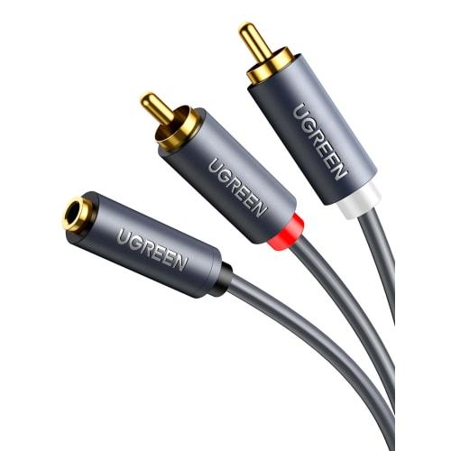 UGREEN RCA 3,5 мм переходной кабель 3,5 мм стерео мини-штекер (женский) - 2RCA (мужчина) Красный и белый кабель Y-образный, позолоченный, спецификация 25 см
UGREEN RCA 3,5 мм переходной кабель 3,5 мм стерео мини-штекер (женский) - 2RCA (мужчина) Красный и белый кабель Y-образный, позолоченный, спецификация 25 см
