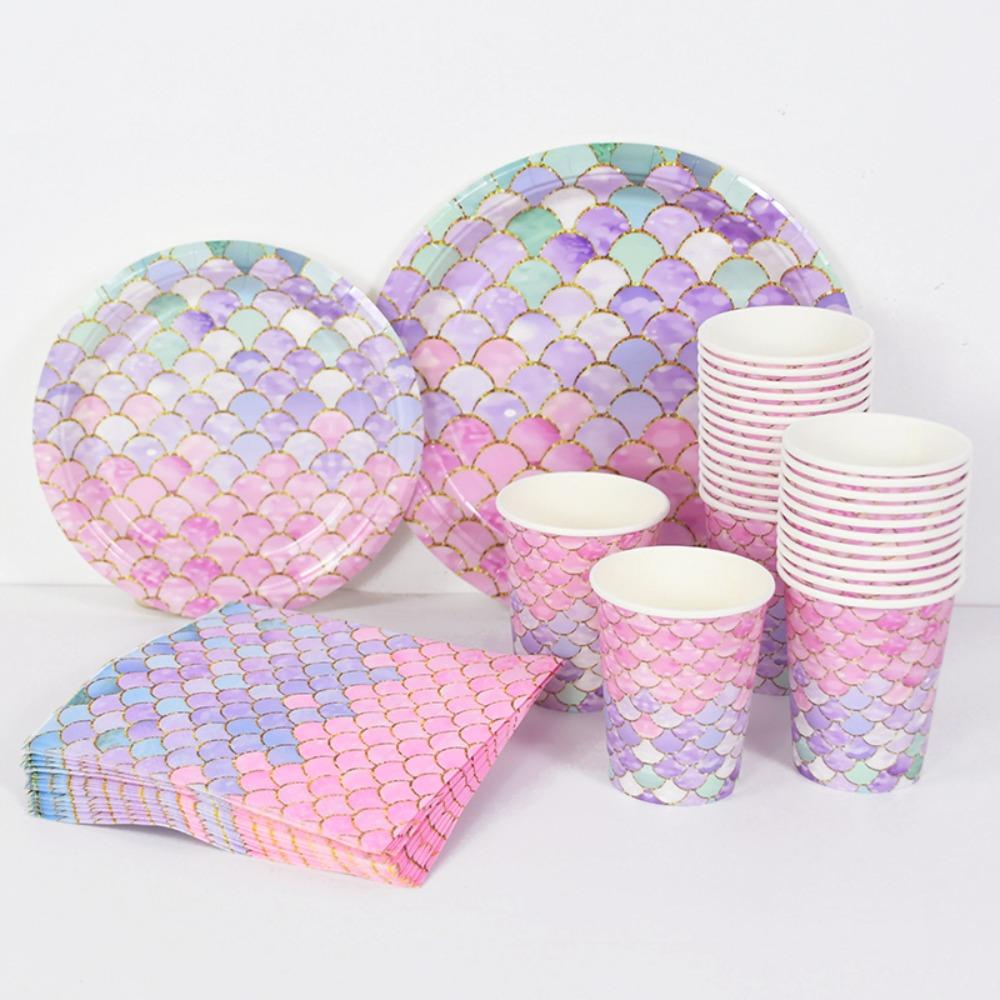 Decoration Supplies Birthday Disposable Tableware Set Paper Cup Paper Plate Little Mermaid Party 16pcs 7inch plate
Decoration Supplies Birthday Disposable Tableware Set Paper Cup Paper Plate Little Mermaid Party 16pcs 7inch plate