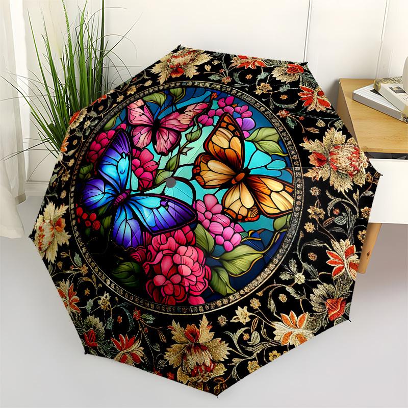 Butterfly Color RetroThemed Automatic Opening and Closing Umbrella - 8 Ribs, Suitable for Leisure and Going Out, Outdoor Accessory, Gothic S
Butterfly Color RetroThemed Automatic Opening and Closing Umbrella - 8 Ribs, Suitable for Leisure and Going Out, Outdoor Accessory, Gothic S