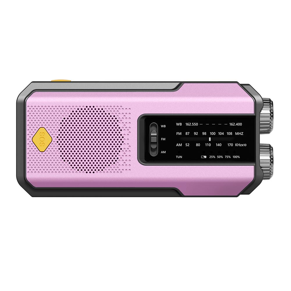 Аварийное зарядное радио с рукояткой на солнечной батарее типа C AM/FM/WB Метеорологическое радио(розовый)
Аварийное зарядное радио с рукояткой на солнечной батарее типа C AM/FM/WB Метеорологическое радио(розовый)