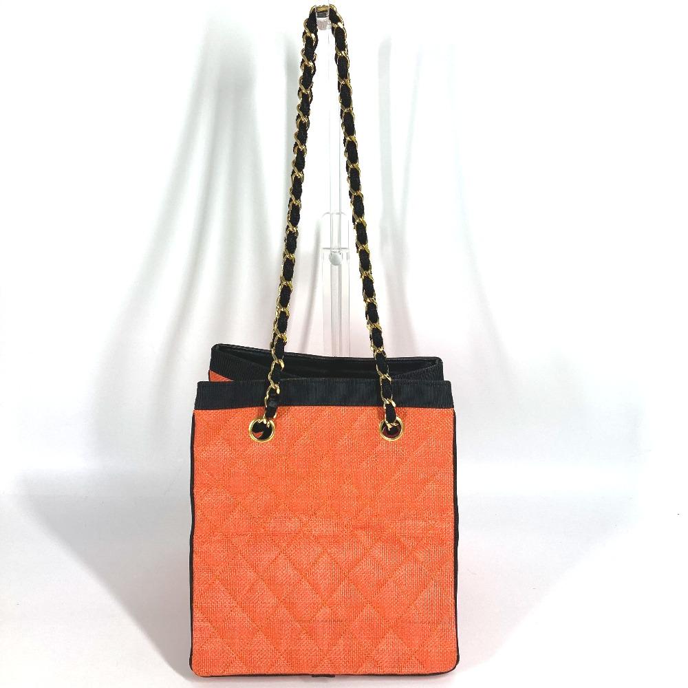 CHANEL vintage Matelasse Quilted Double Chain Tote Bag Bicolor Shoulder Bag
CHANEL vintage Matelasse Quilted Double Chain Tote Bag Bicolor Shoulder Bag