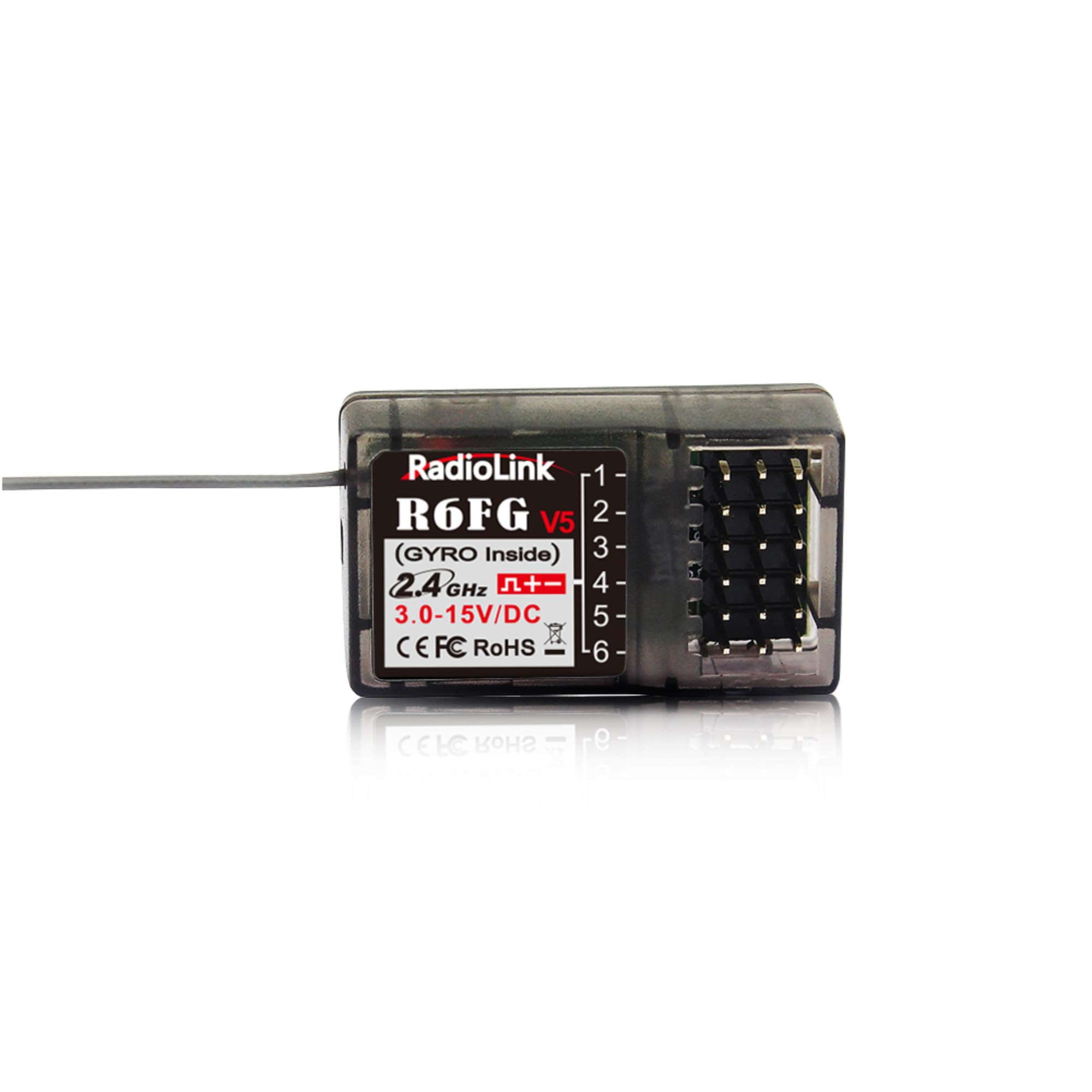 Radiolink R6FG FHSS 6CH Gyro Receiver for RC Car Boat Compatible with RC4GS RC6GS 2.4GHz Built-in
Radiolink R6FG FHSS 6CH Gyro Receiver for RC Car Boat Compatible with RC4GS RC6GS 2.4GHz Built-in