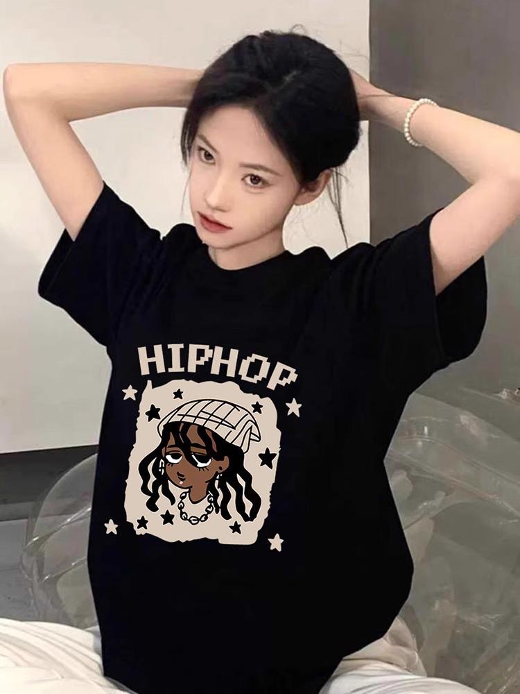 Women s Black Cotton Retro Short-Sleeve Tee - Summer 2025 Trendy Cool Loose Casual Top XXL
Women s Black Cotton Retro Short-Sleeve Tee - Summer 2025 Trendy Cool Loose Casual Top XXL