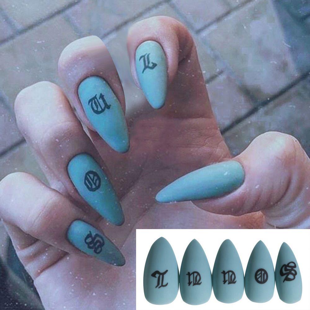 Artificial Full Nail Tips Matte False Nails Punk Long Stiletto Ancient Letters Pattern Fake Nails
Artificial Full Nail Tips Matte False Nails Punk Long Stiletto Ancient Letters Pattern Fake Nails