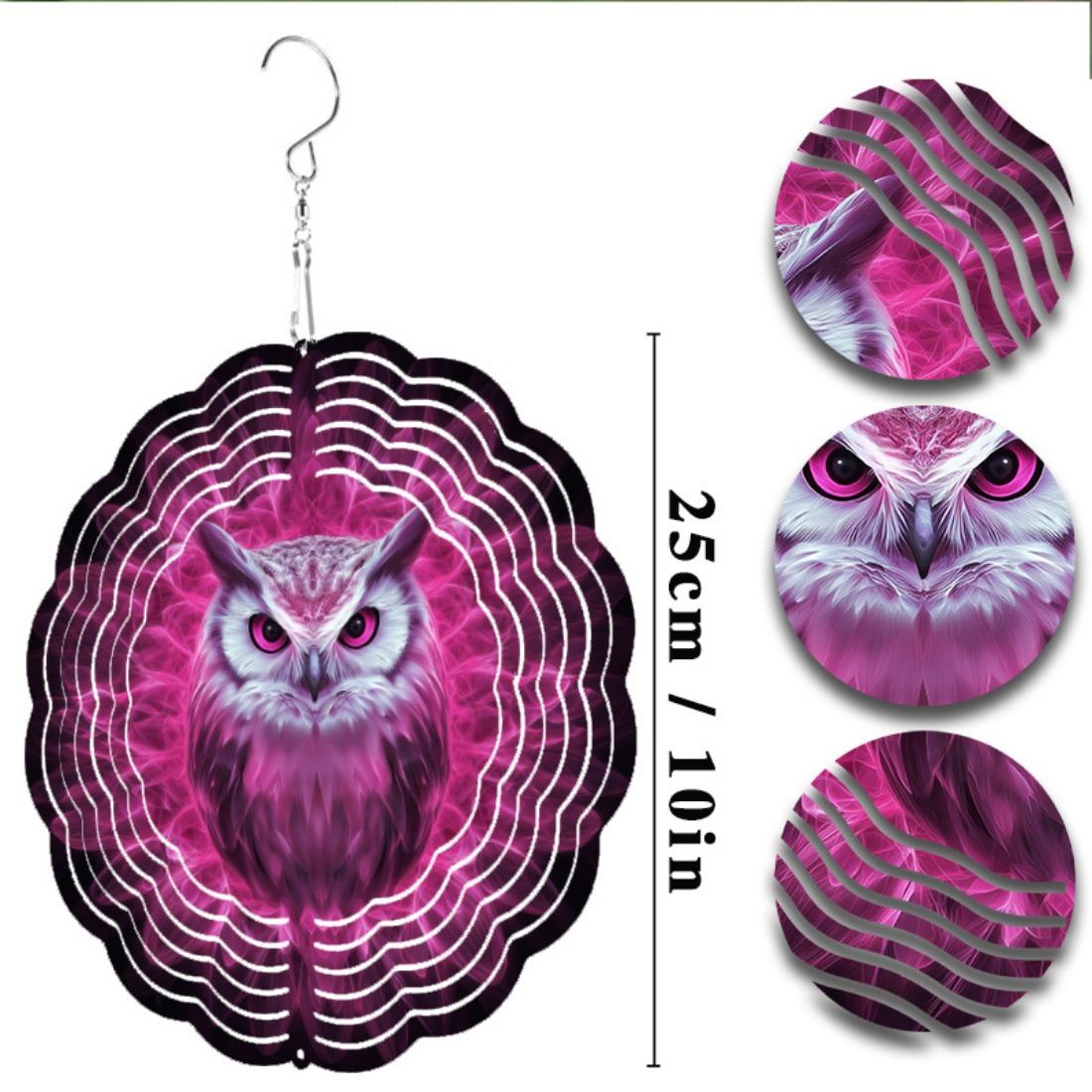 Bohemian Metal Wind Chime with Pink Owl Design, 360° Rotating Hook - Ideal for Spring & Summer Balcony 01A
Bohemian Metal Wind Chime with Pink Owl Design, 360° Rotating Hook - Ideal for Spring & Summer Balcony 01A