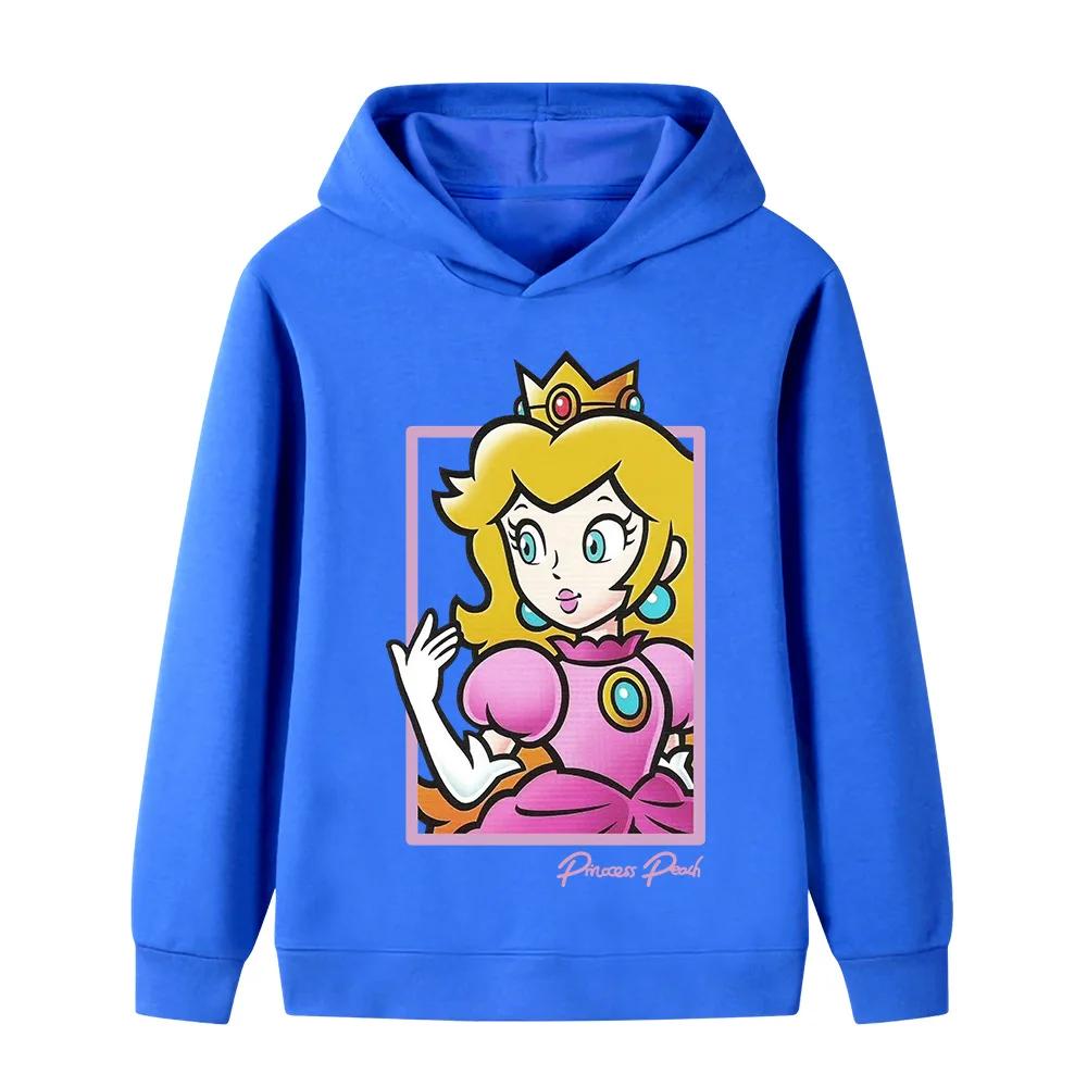 Новий дитячий худі з принтом принцеси Super Mario Осінь / Зима Зручний м який вуличний дитячий вовняний світшот з капюшоном 140
Новий дитячий худі з принтом принцеси Super Mario Осінь / Зима Зручний м який вуличний дитячий вовняний світшот з капюшоном 140