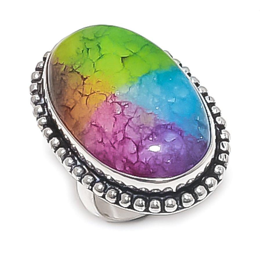 Natural Rainbow Solar Quartz 925 Sterling Silver Jewelry Ring Size 7 ETC-13467
Natural Rainbow Solar Quartz 925 Sterling Silver Jewelry Ring Size 7 ETC-13467