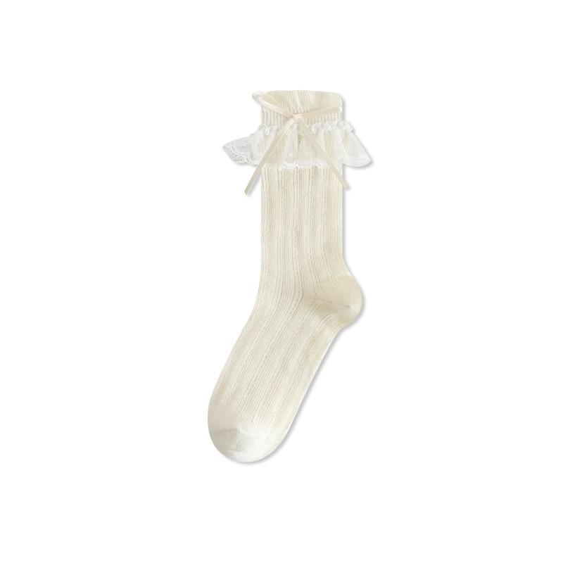 Children Sweet Bow Lace Socks Summer Thin Breathable Mesh Mid-calf Socks For Girls Fashion Ballet Style Solid Kids Calf Socks XL
Children Sweet Bow Lace Socks Summer Thin Breathable Mesh Mid-calf Socks For Girls Fashion Ballet Style Solid Kids Calf Socks XL