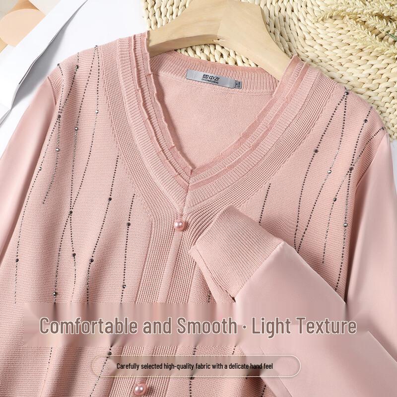 SNOWFLYING Women s V-Neck Beaded Long Sleeve Knit Top M
SNOWFLYING Women s V-Neck Beaded Long Sleeve Knit Top M