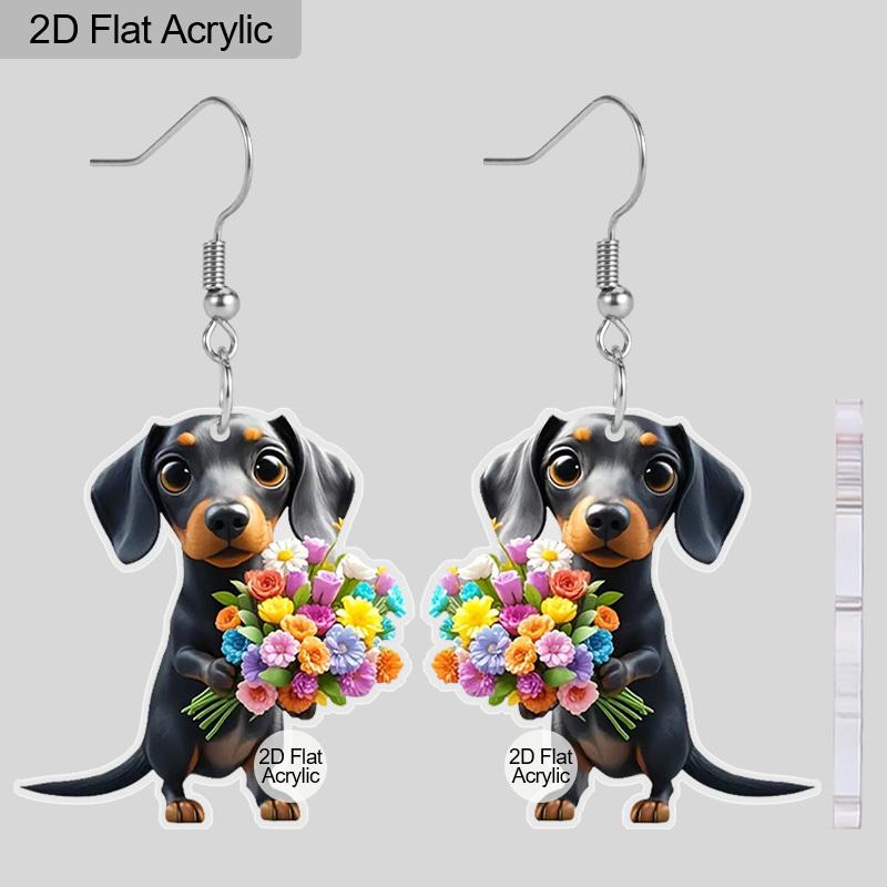 2D Плоские 1 пара акриловых серег с цветочным узором собаки, легкие и уникальные, идеально подходят для повседневной носки, отпусков, подарков и других случаев. чёрный
2D Плоские 1 пара акриловых серег с цветочным узором собаки, легкие и уникальные, идеально подходят для повседневной носки, отпусков, подарков и других случаев. чёрный