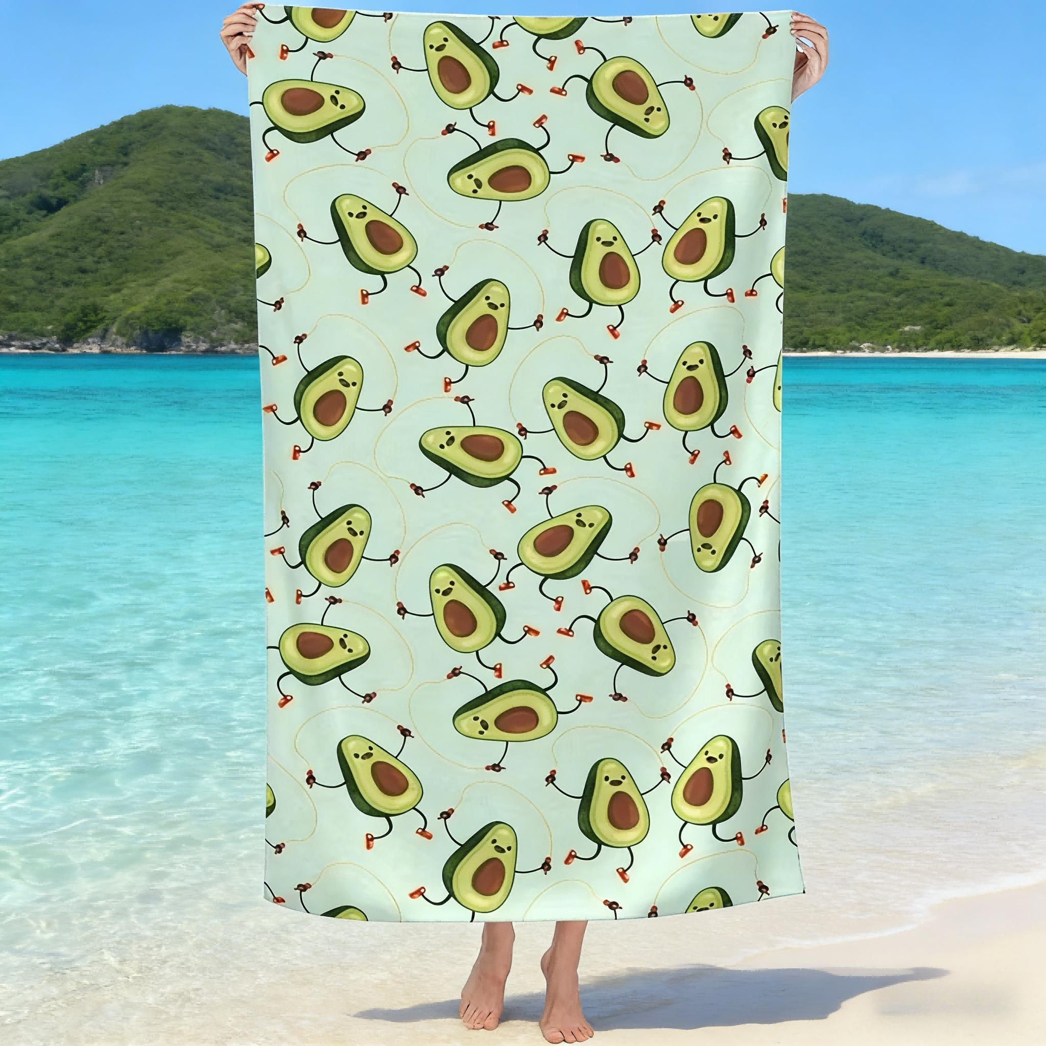 1pc Cute Avocado Beach Towel, Sun Protection Windproof, Multi-Use, for Swimming Pool Camping Travel Beach Outdoor Daily Use W30*H60(CM)
1pc Cute Avocado Beach Towel, Sun Protection Windproof, Multi-Use, for Swimming Pool Camping Travel Beach Outdoor Daily Use W30*H60(CM)