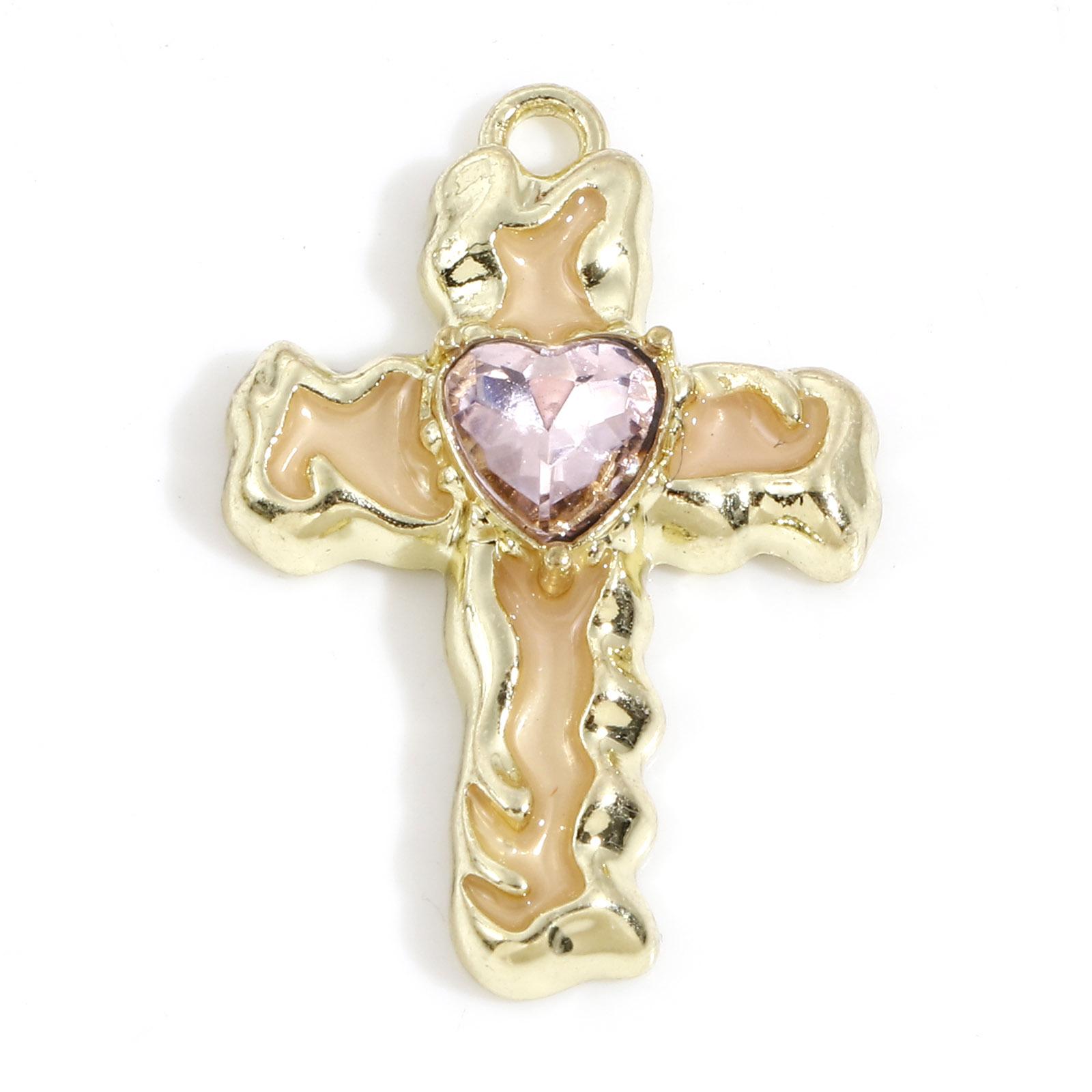 Zinc Based Alloy Religious Cross Charms Enamel Metal Pendants For Handmade Necklace Jewelry Making Findings 28mm x 19mm, 5 PCs
Zinc Based Alloy Religious Cross Charms Enamel Metal Pendants For Handmade Necklace Jewelry Making Findings 28mm x 19mm, 5 PCs
