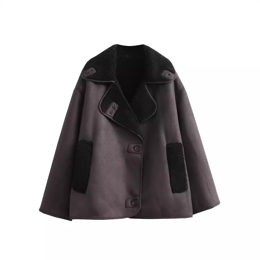 Fashion Woman Thick Faux Leather Jackets Women 2026 Winter Warm Wool Blends Chic Coats Lapel Pu Plush New In Outerwear S коричневый
Fashion Woman Thick Faux Leather Jackets Women 2026 Winter Warm Wool Blends Chic Coats Lapel Pu Plush New In Outerwear S коричневый