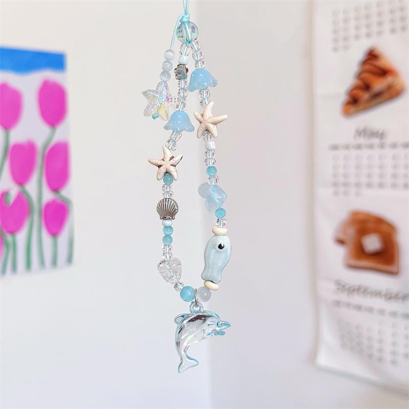 Dreamy Clear Dolphin Blue Fish Phone Chain Lanyard Charm Strap Wrist Bead Cord Bracelet Keychain For iPhone Hanging Rope Jewelry
Dreamy Clear Dolphin Blue Fish Phone Chain Lanyard Charm Strap Wrist Bead Cord Bracelet Keychain For iPhone Hanging Rope Jewelry