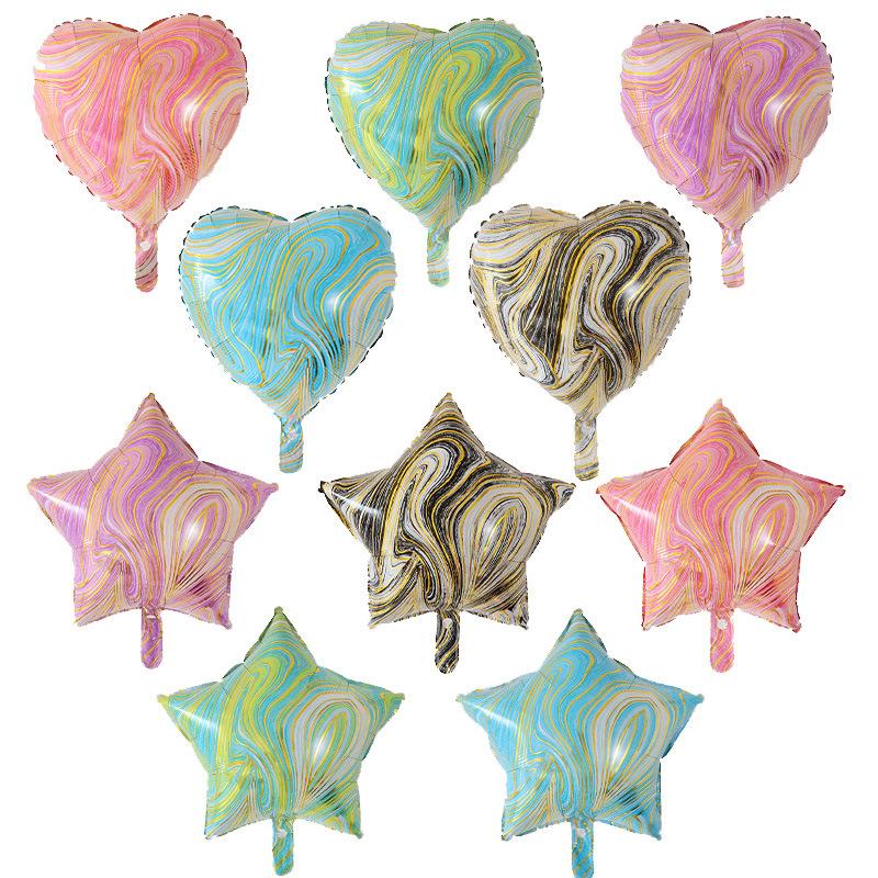 10pcs 18inch Gold wire texture Agate balloons baby shower Star Heart helium balloon Wedding decoration Birthday Party Air Globos 18inch
10pcs 18inch Gold wire texture Agate balloons baby shower Star Heart helium balloon Wedding decoration Birthday Party Air Globos 18inch