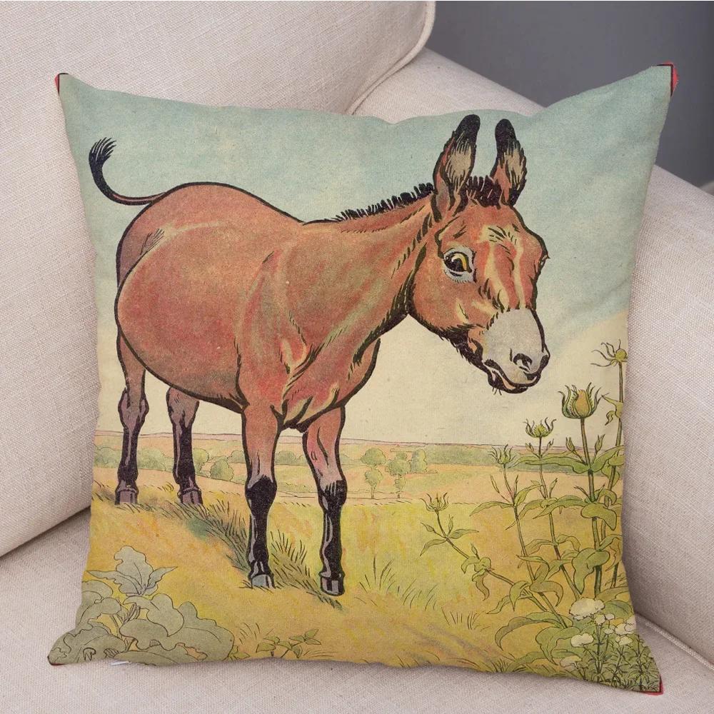 Vintage Style Farm Animal Cushion Cover for Children Room Sofa Plush Pillowcase Decor Cute Cartoon Cow Horse Lion Pillow Case 30x30cm золотистий
Vintage Style Farm Animal Cushion Cover for Children Room Sofa Plush Pillowcase Decor Cute Cartoon Cow Horse Lion Pillow Case 30x30cm золотистий