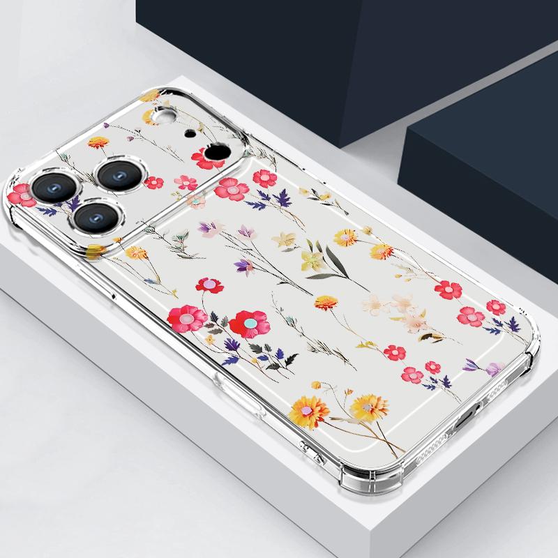 Pink Flowers Pattern Phone Case For iPhone 17e 17 16 15 14 Pro Max 14 13 Pro 16 Clear TPU Shockproof Soft Card Slot Pocket Cover iPhone 13 Pro Max
Pink Flowers Pattern Phone Case For iPhone 17e 17 16 15 14 Pro Max 14 13 Pro 16 Clear TPU Shockproof Soft Card Slot Pocket Cover iPhone 13 Pro Max