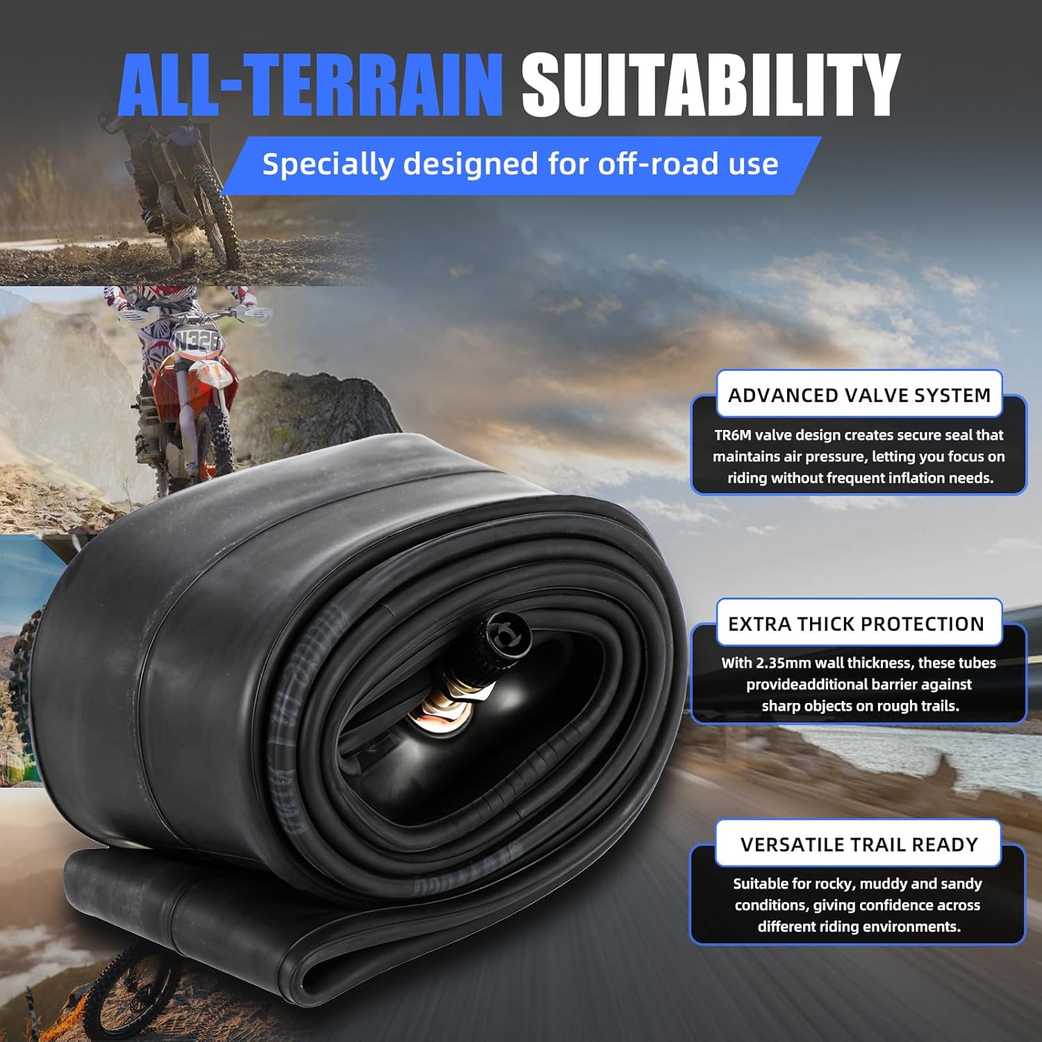 2.00/2.25-19 Inner Tube for Surron LBX, Rear Tire Tube for Sur Ron Light Bee X Electric Dirt Bike
2.00/2.25-19 Inner Tube for Surron LBX, Rear Tire Tube for Sur Ron Light Bee X Electric Dirt Bike
