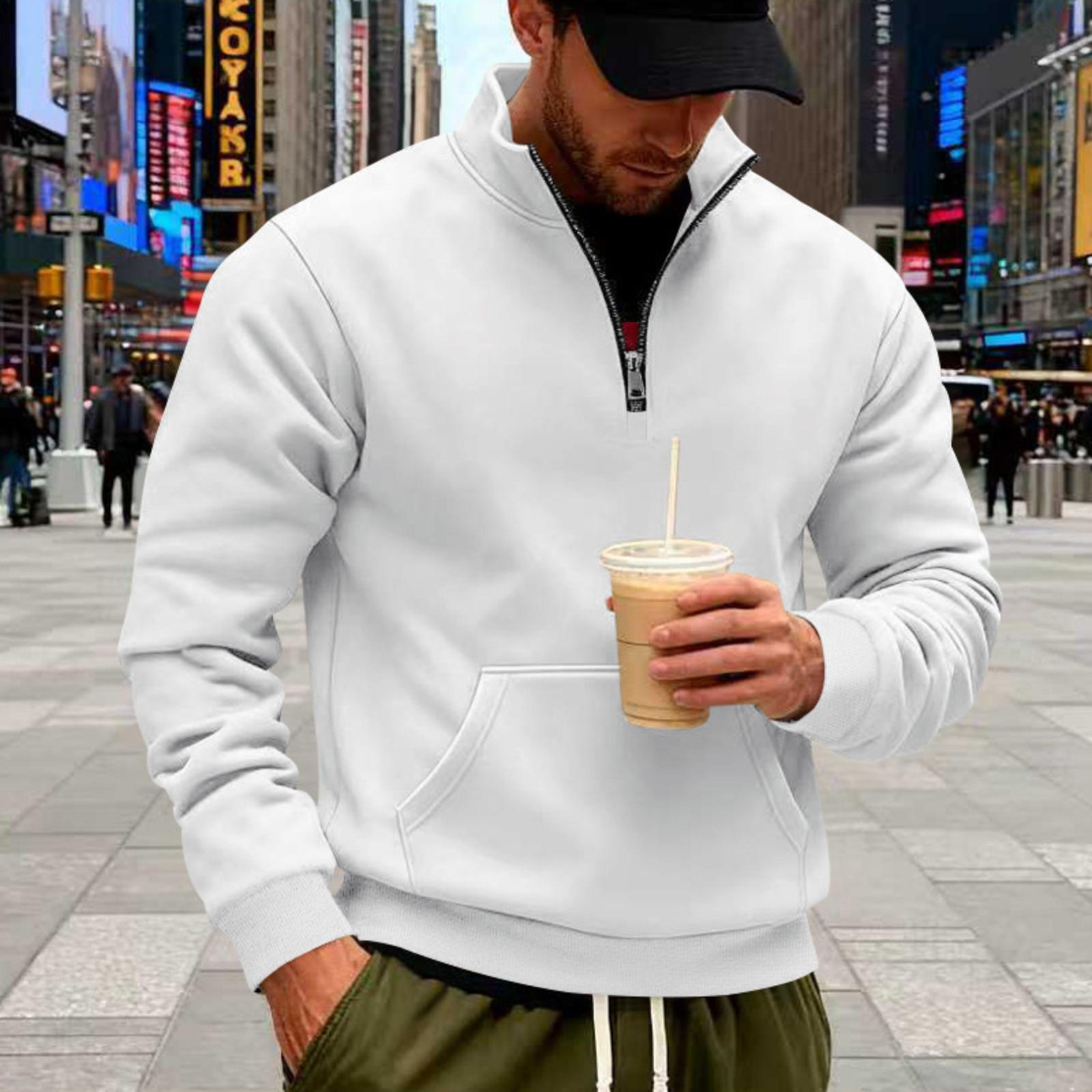 Мужская толстовка с капюшоном свободного кроя в стиле ретро с воротником-стойкой и карманом на молнии XL белый
Мужская толстовка с капюшоном свободного кроя в стиле ретро с воротником-стойкой и карманом на молнии XL белый