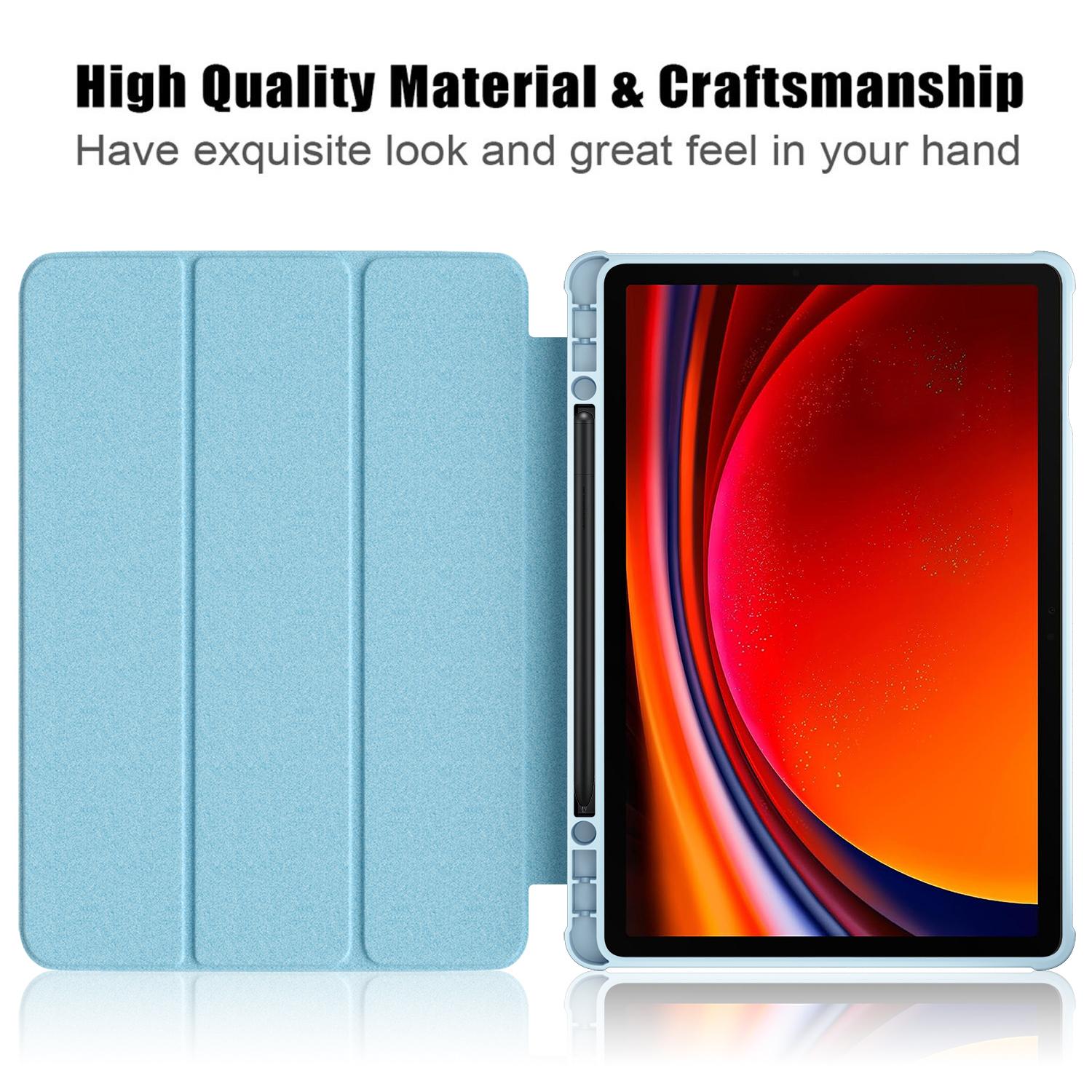 For Samsung Galaxy Tab S9 (SM-X710/SM-X716B/SM-X718U) Tri-fold Stand Tablet Case Pattern Printing PU+TPU+Acrylic Protective Cover with Pen Slot Wave
For Samsung Galaxy Tab S9 (SM-X710/SM-X716B/SM-X718U) Tri-fold Stand Tablet Case Pattern Printing PU+TPU+Acrylic Protective Cover with Pen Slot Wave