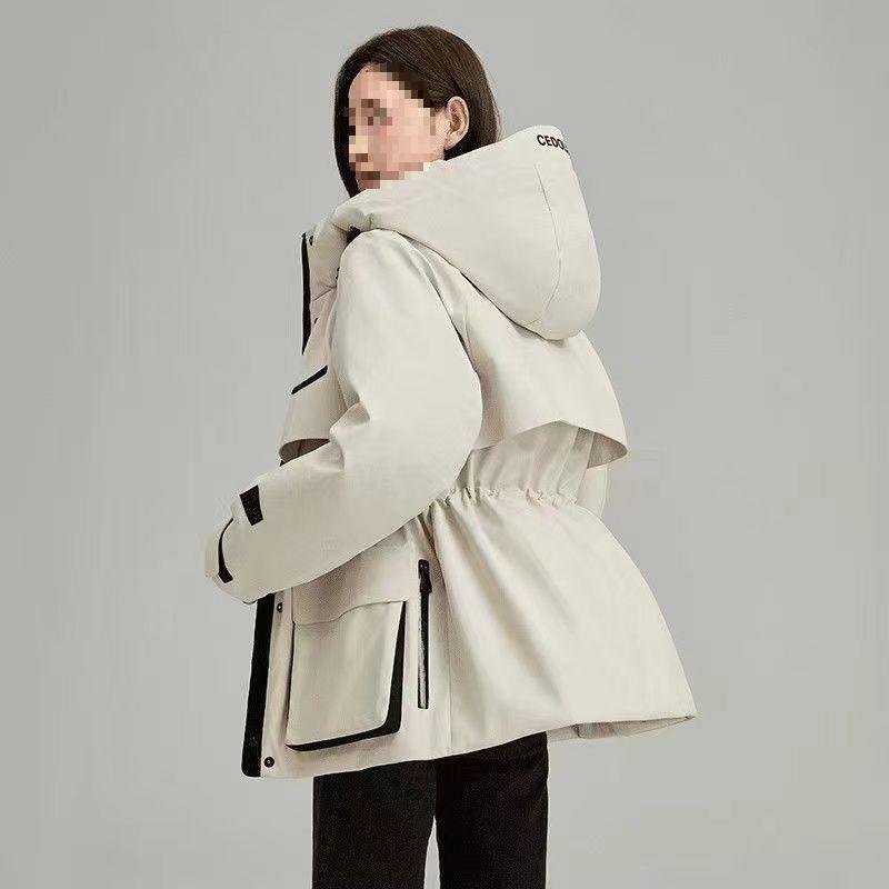 Women s Hooded Waist-Cinching Down Parka: Windproof, Warm, and Stylish Trendy Workwear Coat S 40-55 kg брудно-білий
Women s Hooded Waist-Cinching Down Parka: Windproof, Warm, and Stylish Trendy Workwear Coat S 40-55 kg брудно-білий