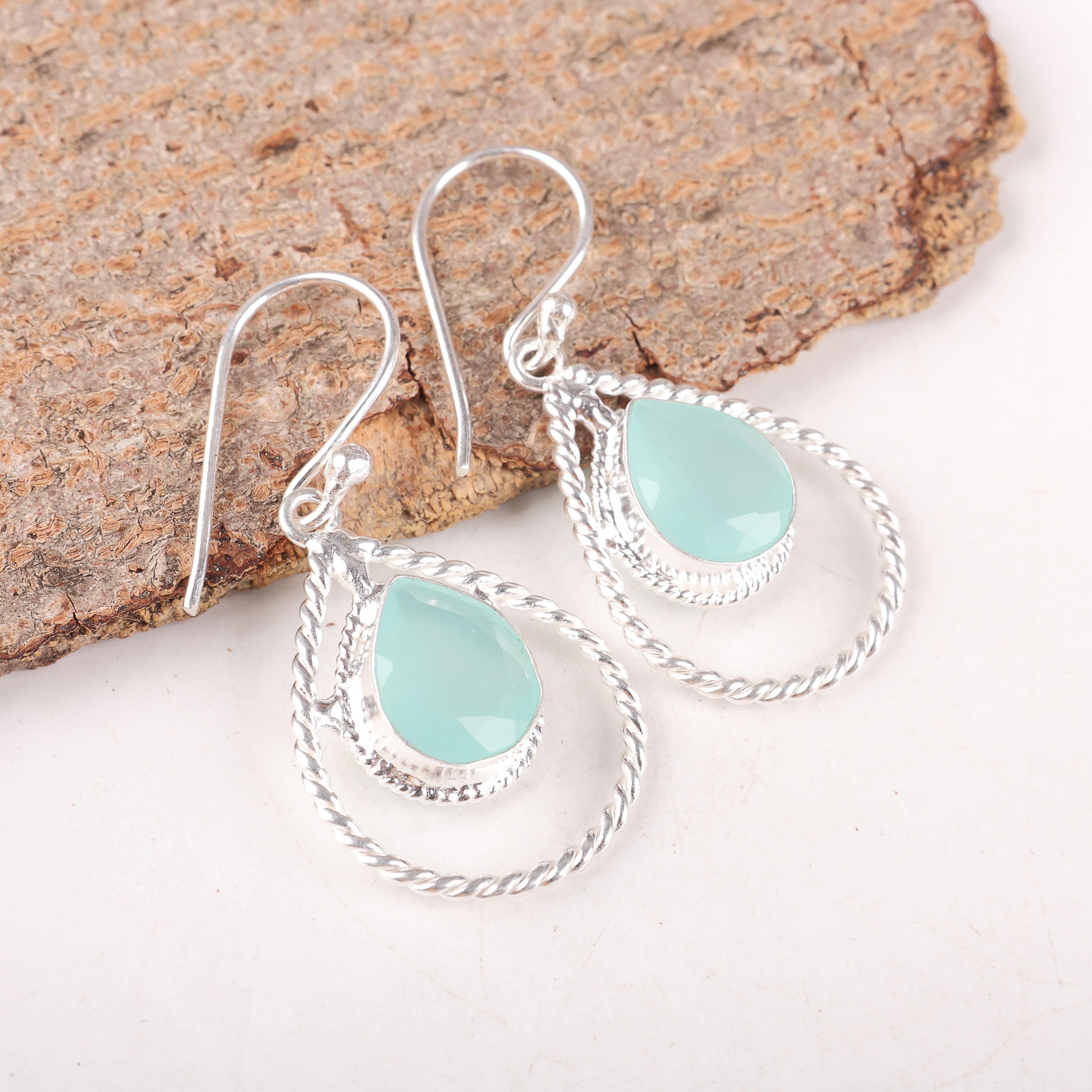 Aqua Chalcedony Gemstone Jewelry, Handmade Glamorous Silver Earrings, 925 Sterling Silver Earrings For Anniversary Gift 1.70 Inches синий
Aqua Chalcedony Gemstone Jewelry, Handmade Glamorous Silver Earrings, 925 Sterling Silver Earrings For Anniversary Gift 1.70 Inches синий