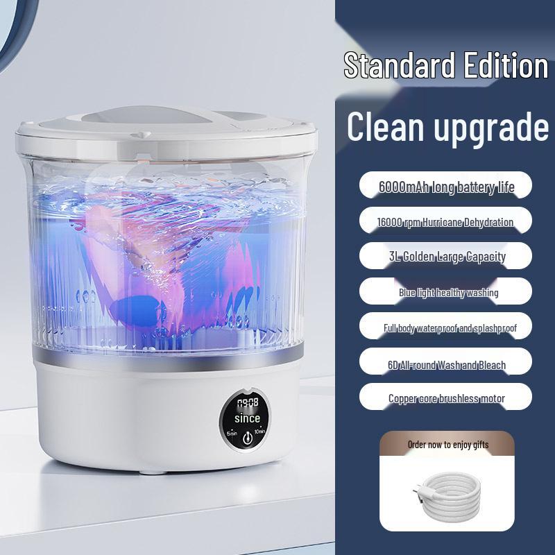 New Portable Rechargeable Mini Washing and Spin Drying Machine for Underwear and Socks
New Portable Rechargeable Mini Washing and Spin Drying Machine for Underwear and Socks