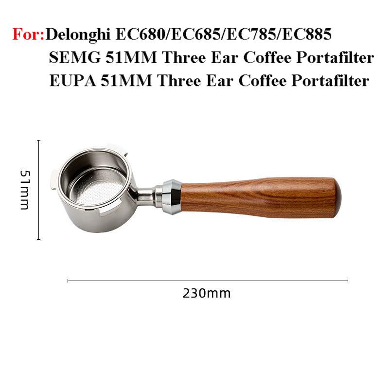 51мм Портафільтр для Naked Coffee для Delonghi EC680/EC685/EC785/EC885 Ручка для кави з нержавіючої сталі з кошиком на 1/2/4 чашки with 2 cup basket
51мм Портафільтр для Naked Coffee для Delonghi EC680/EC685/EC785/EC885 Ручка для кави з нержавіючої сталі з кошиком на 1/2/4 чашки with 2 cup basket