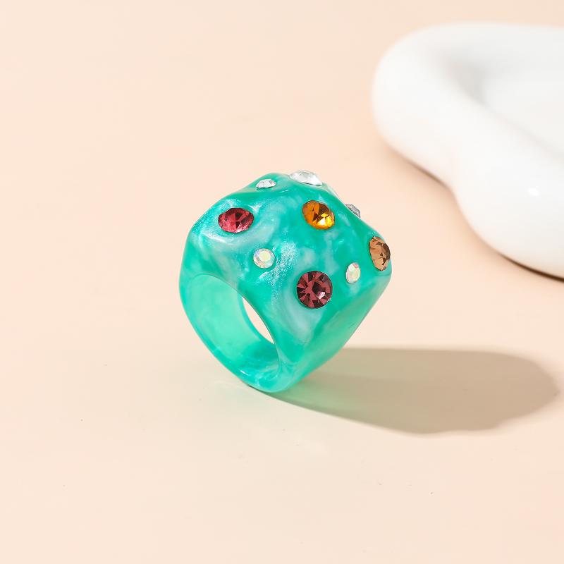 Trendy Minimalist Colored Resin Ring With Vintage Bright Diamonds Irregular Personality Geometric Rings Jewelry Accessories Gift A4
Trendy Minimalist Colored Resin Ring With Vintage Bright Diamonds Irregular Personality Geometric Rings Jewelry Accessories Gift A4