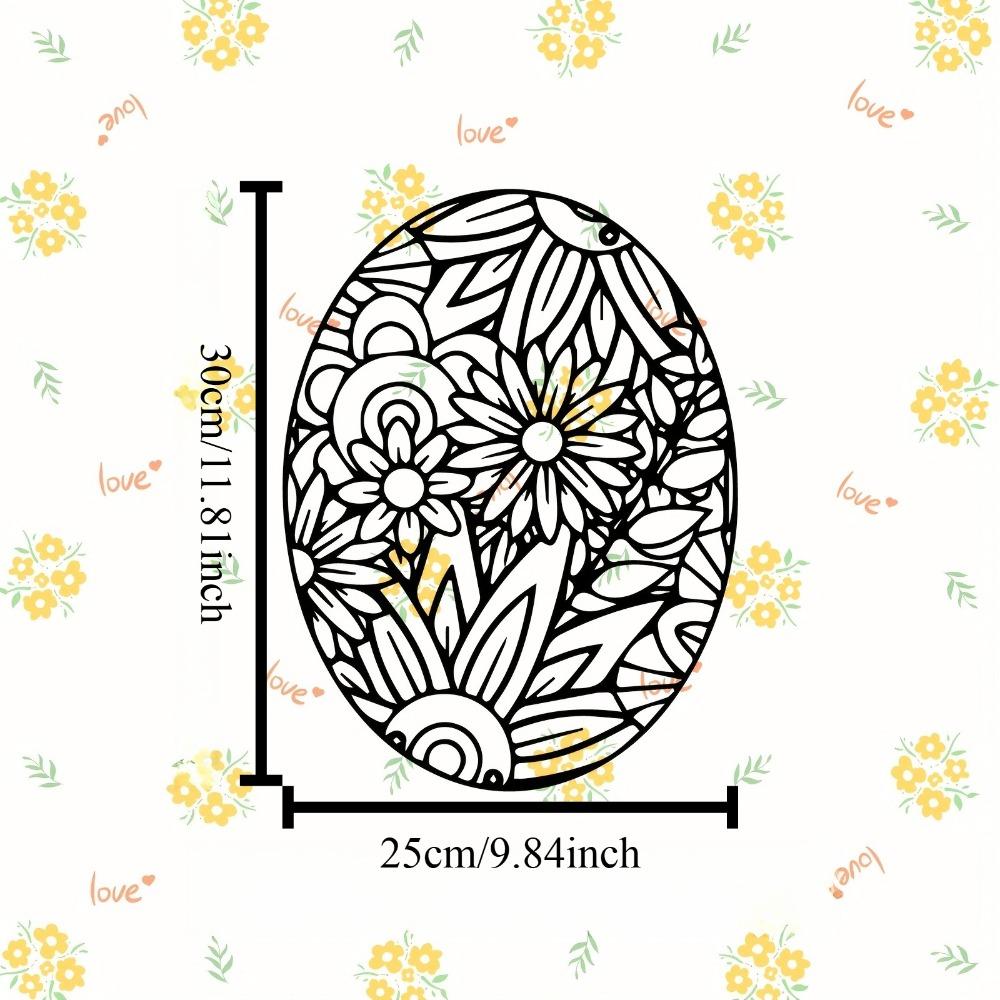 1pc Floral Egg Metal Wall Art, Detailed Sculpture Mural, Easter Spring Gift, Floral Decor, Durable Metal Wall Decor for Garden Backyard Fence 12in
1pc Floral Egg Metal Wall Art, Detailed Sculpture Mural, Easter Spring Gift, Floral Decor, Durable Metal Wall Decor for Garden Backyard Fence 12in