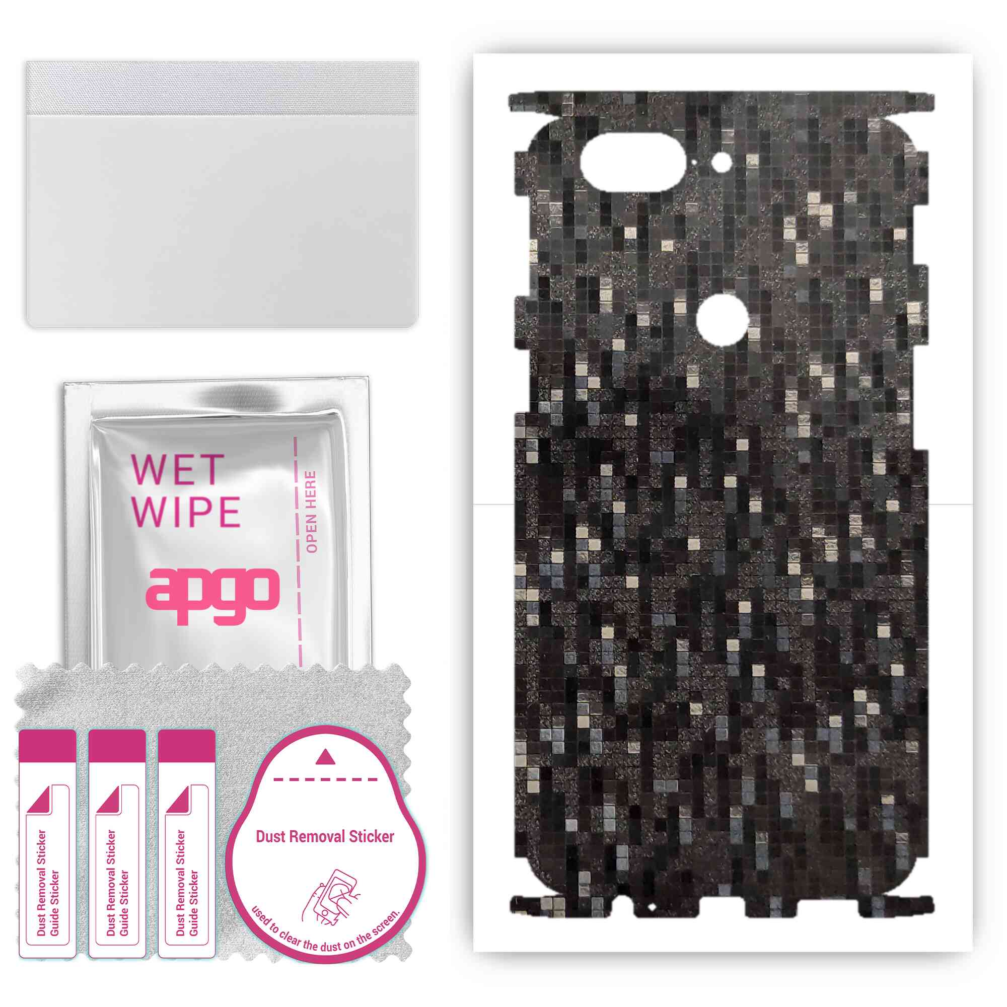 apgo Protective Skin Sticker for the back+sides compatible with OnePlus 5T, Full Wrap Film, Foil, Vinyl - Pattern Carbon Black Pixel
apgo Protective Skin Sticker for the back+sides compatible with OnePlus 5T, Full Wrap Film, Foil, Vinyl - Pattern Carbon Black Pixel