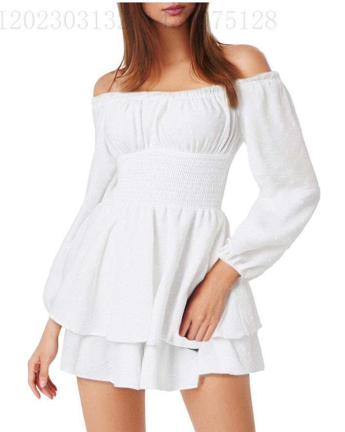 Женский комбинезон с длинными рукавами, вырезом-лодочкой, плиссировкой и французскими шортами с оборками XL белый
Женский комбинезон с длинными рукавами, вырезом-лодочкой, плиссировкой и французскими шортами с оборками XL белый