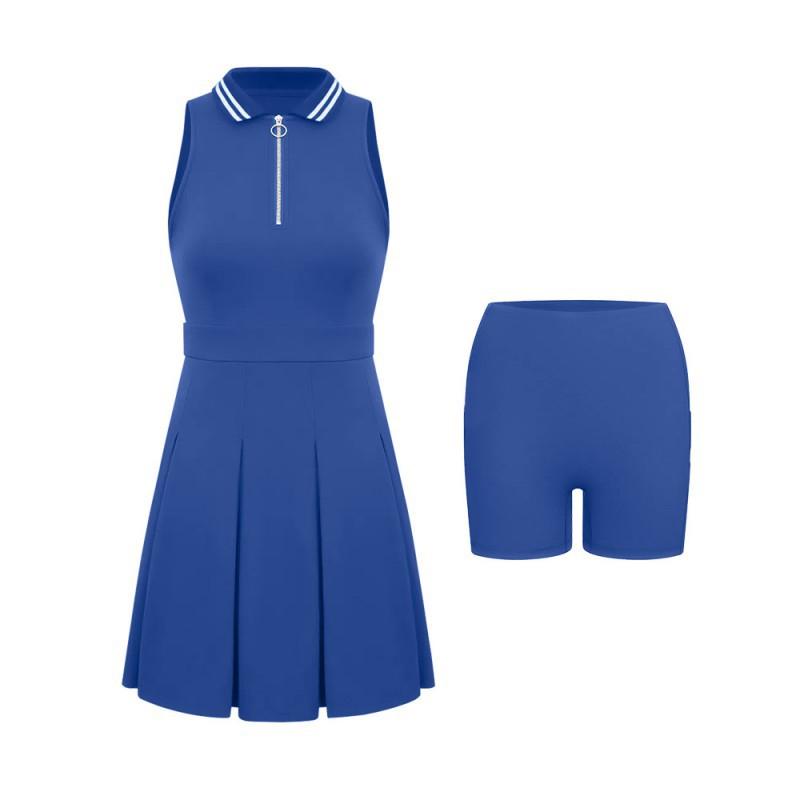 Polo Neck Tennis Dress Women s Half-zipper Golf Outdoor Sports Badminton Skirt Chest Pad S синий
Polo Neck Tennis Dress Women s Half-zipper Golf Outdoor Sports Badminton Skirt Chest Pad S синий