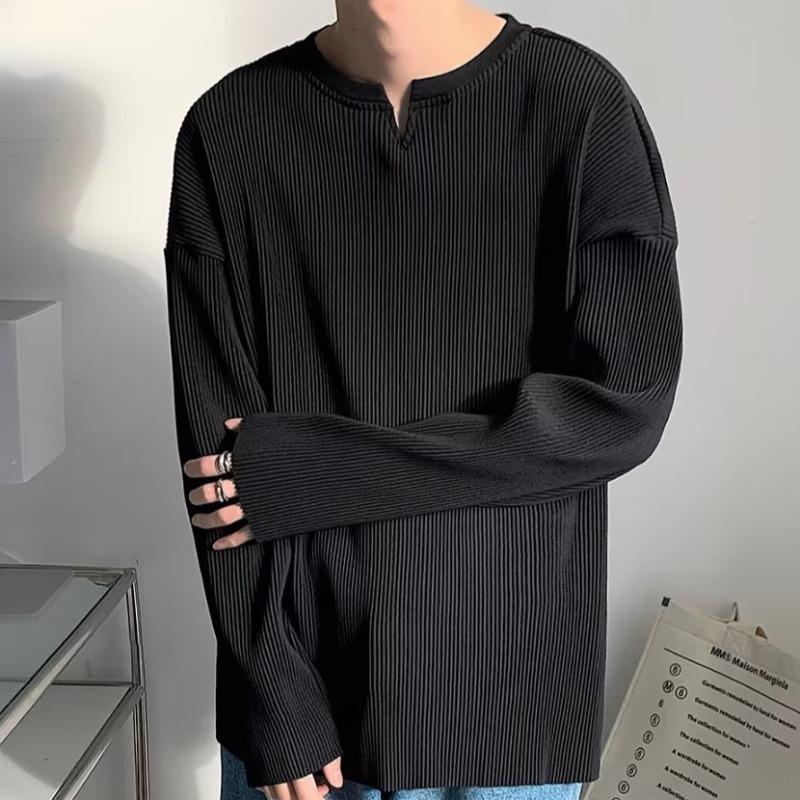 Мужская модная плиссированная белая футболка с длинным рукавом и V-образным вырезом 2XL чёрный
Мужская модная плиссированная белая футболка с длинным рукавом и V-образным вырезом 2XL чёрный