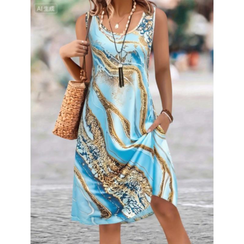 Summer Women s Fashionable Marble Print Sleeveless Tank Top Dress XL
Summer Women s Fashionable Marble Print Sleeveless Tank Top Dress XL