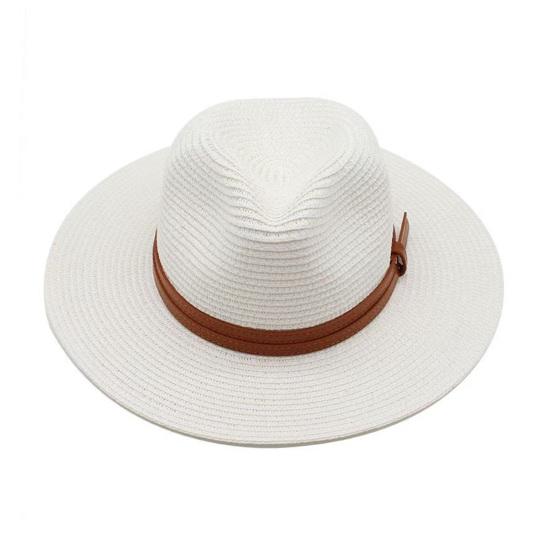Summer Straw Hat Foldable Wide Brim Sun Hat with Faux Leather Strap Decor Adjustable Size Lightweight Outdoor Travel UV Protection Hat білий
Summer Straw Hat Foldable Wide Brim Sun Hat with Faux Leather Strap Decor Adjustable Size Lightweight Outdoor Travel UV Protection Hat білий