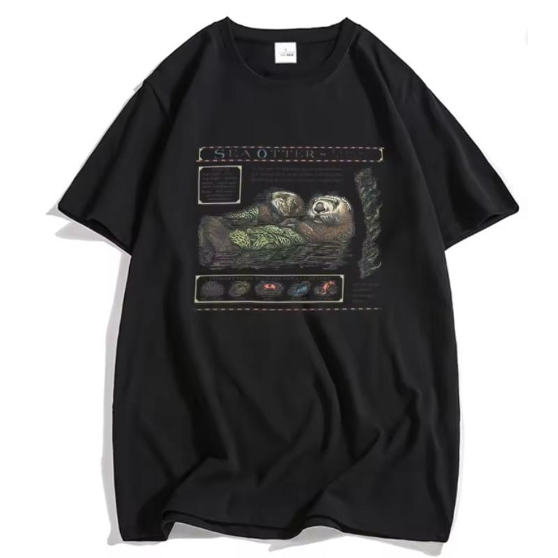 Sea Otter TShirt Short Sleeve Cotton Loose Male Tshirts Cartoon Graphic Printed Tees Unisex Breathable Tops Women Clothing 4XL
Sea Otter TShirt Short Sleeve Cotton Loose Male Tshirts Cartoon Graphic Printed Tees Unisex Breathable Tops Women Clothing 4XL