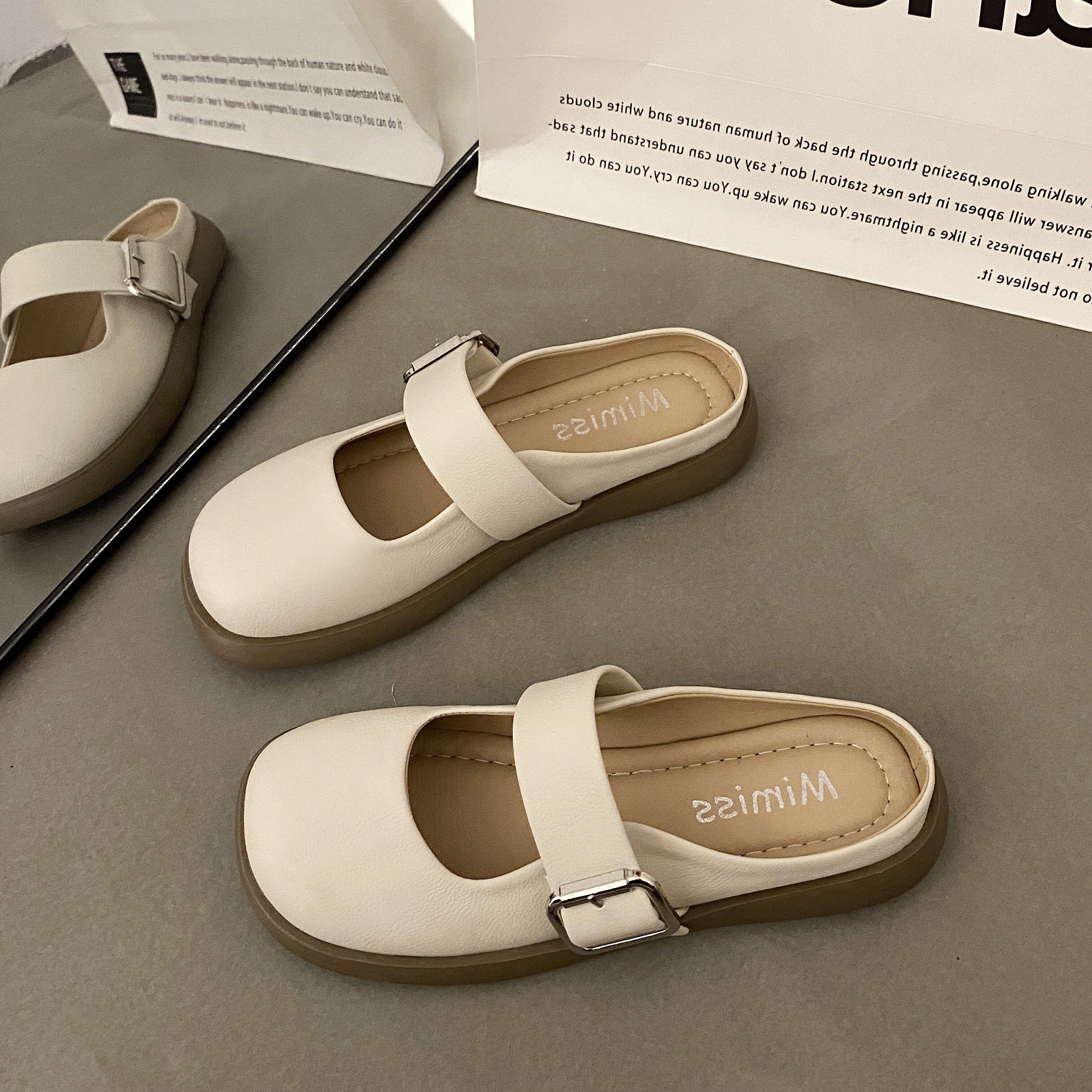 Тапочки Baotou, женская летняя одежда 2025 года, новые модные универсальные тапочки с плоской подошвой серебристого цвета во французском стиле Мэри Джейн 35 бежевый
Тапочки Baotou, женская летняя одежда 2025 года, новые модные универсальные тапочки с плоской подошвой серебристого цвета во французском стиле Мэри Джейн 35 бежевый