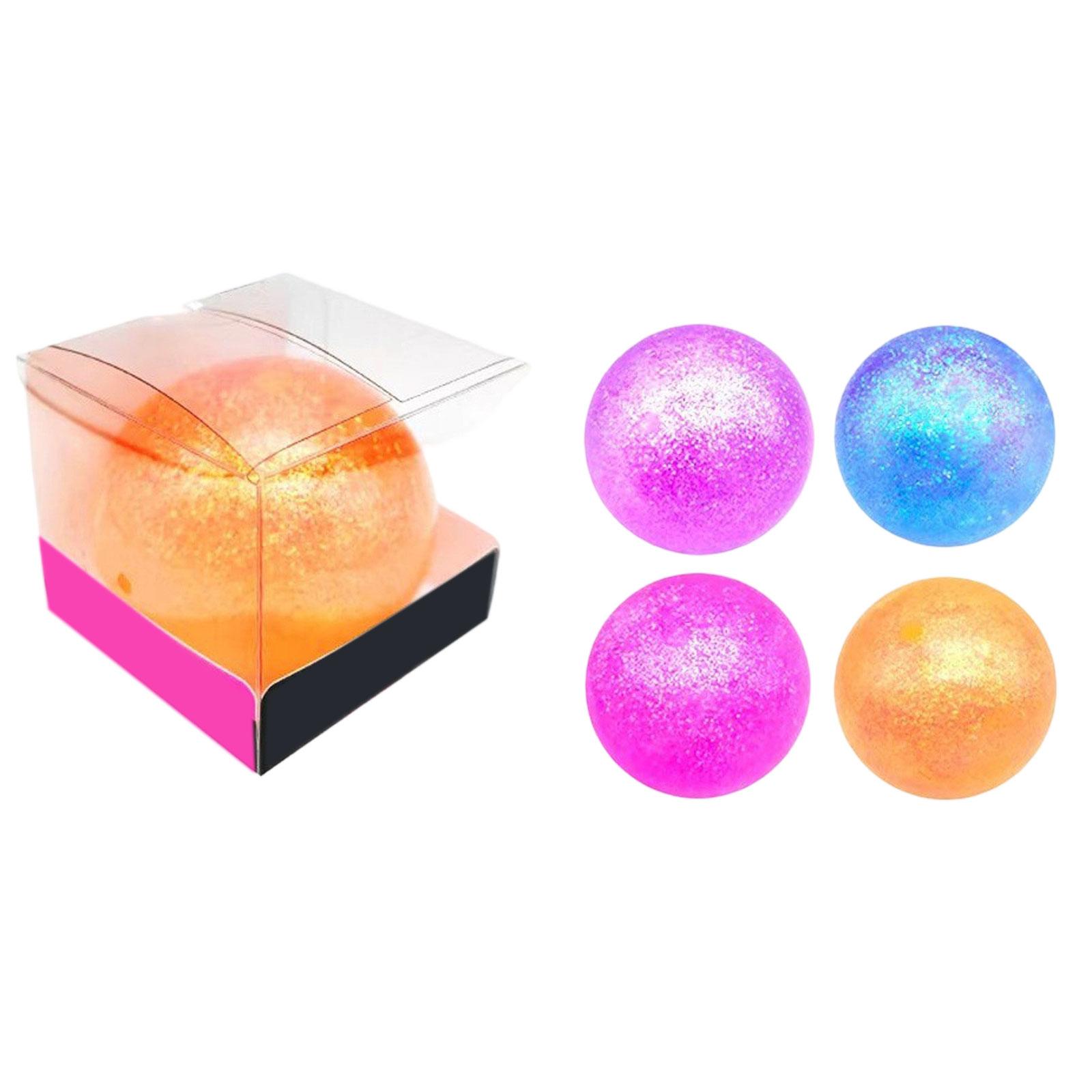Glitter Bouncy Ball Set Large Size Soft Rubber Material for Stress Sensory Play and Hand Exercise for Kids and Adults 4 Pack Gift Box Included One Size
Glitter Bouncy Ball Set Large Size Soft Rubber Material for Stress Sensory Play and Hand Exercise for Kids and Adults 4 Pack Gift Box Included One Size
