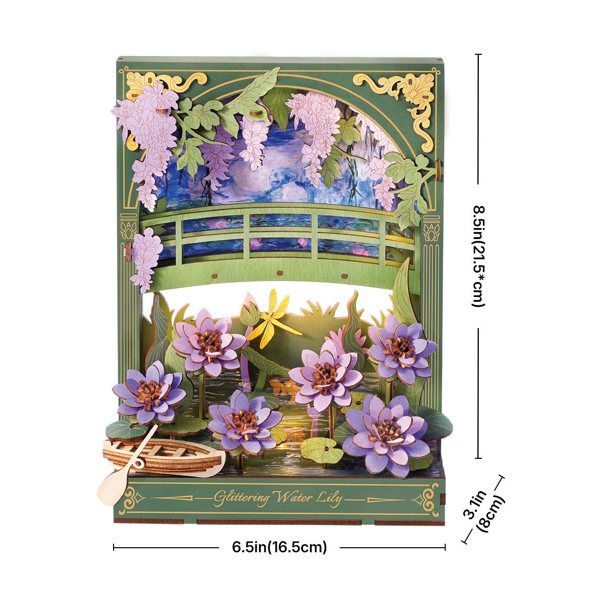 Robotime Water lily 3d Wooden Puzzle with LED Light Flower Model Kits Tabletop Display Wall Art Deco Puzzle Gifts for Women
Robotime Water lily 3d Wooden Puzzle with LED Light Flower Model Kits Tabletop Display Wall Art Deco Puzzle Gifts for Women