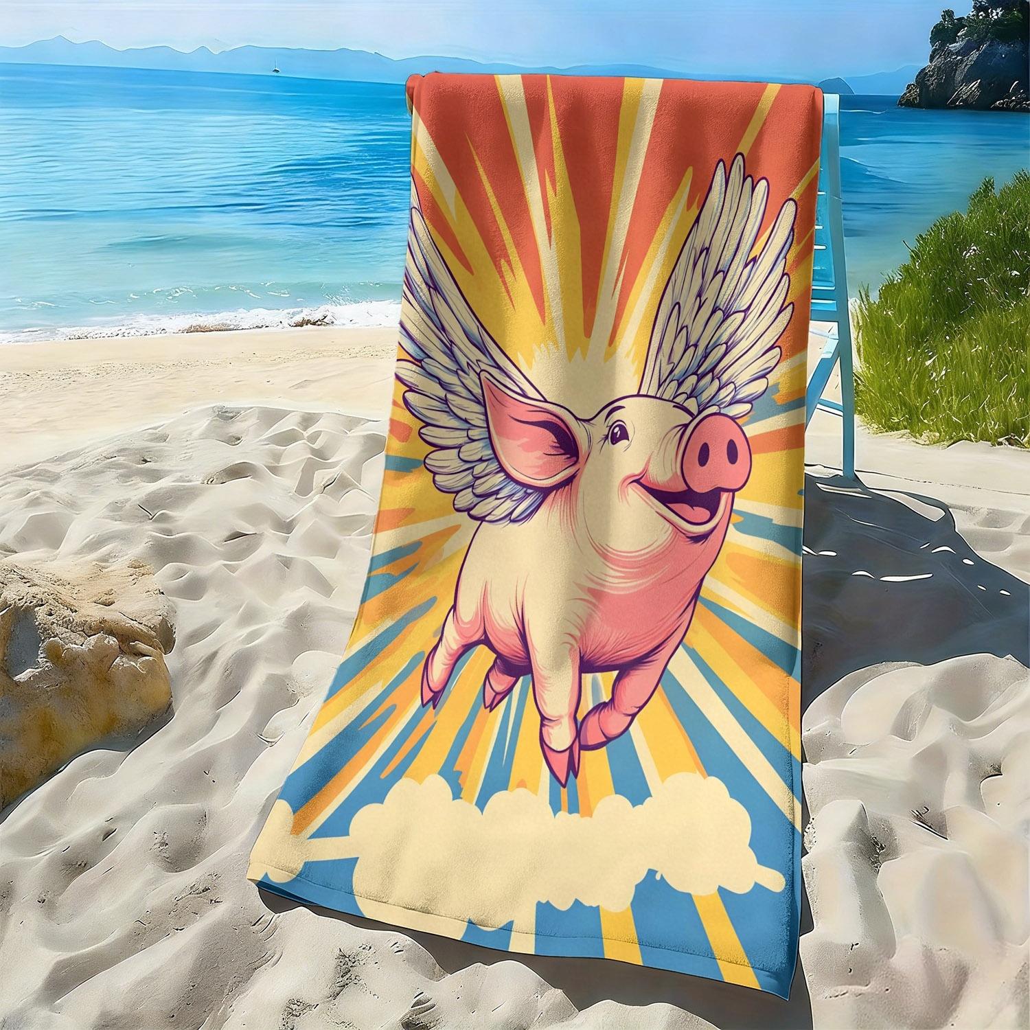 Sunshine Flying Pig Cartoon Pattern polyester microfiber beach towel is highly absorbent suitable for swimming and beach outings W40*H60(CM)
Sunshine Flying Pig Cartoon Pattern polyester microfiber beach towel is highly absorbent suitable for swimming and beach outings W40*H60(CM)