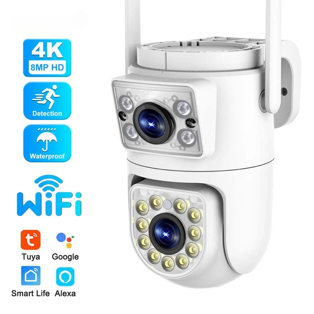4K 8MP Tuya IP Outdoor Dual Lens 2.4G/5G WiFi Surveillance Security Protection CCTV Video Camera Alexa Google Home 8MP Tuya Camera 
4K 8MP Tuya IP Outdoor Dual Lens 2.4G/5G WiFi Surveillance Security Protection CCTV Video Camera Alexa Google Home 8MP Tuya Camera