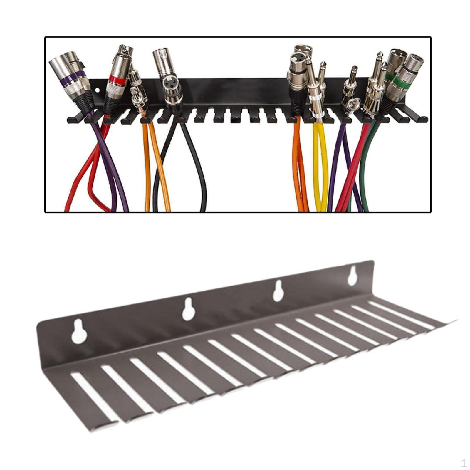 Кабельный органайзер, вешалка, настенное крепление, ширина слотов 5,3 мм, металлический держатель, удлинитель 14 Slots