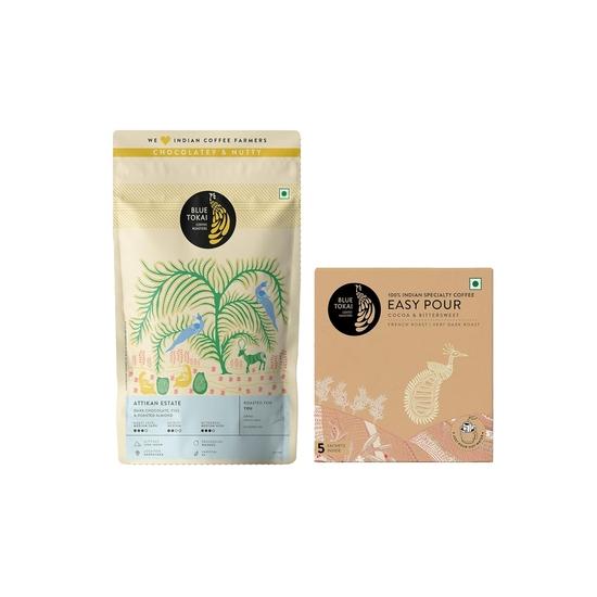 Blue Tokai Coffee Roasters Attikan Estate - Помел для френч-пресу 250 г | Упаковка 5 штук | Готовий до заварювання за 2 хвилини | Просто залийте гарячою водою 300GM
Blue Tokai Coffee Roasters Attikan Estate - Помел для френч-пресу 250 г | Упаковка 5 штук | Готовий до заварювання за 2 хвилини | Просто залийте гарячою водою 300GM