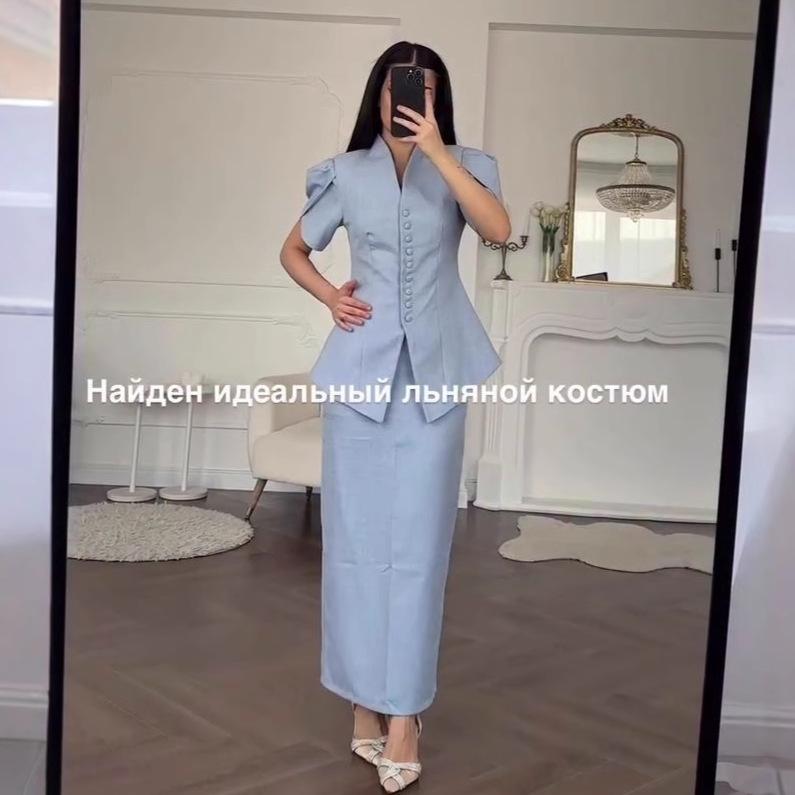 Летний европейский и американский комплект для похудения: топ на пуговицах и длинная юбка в стиле колор-блок для женщин 2025 Triple Extra Large светло-синий
Летний европейский и американский комплект для похудения: топ на пуговицах и длинная юбка в стиле колор-блок для женщин 2025 Triple Extra Large светло-синий